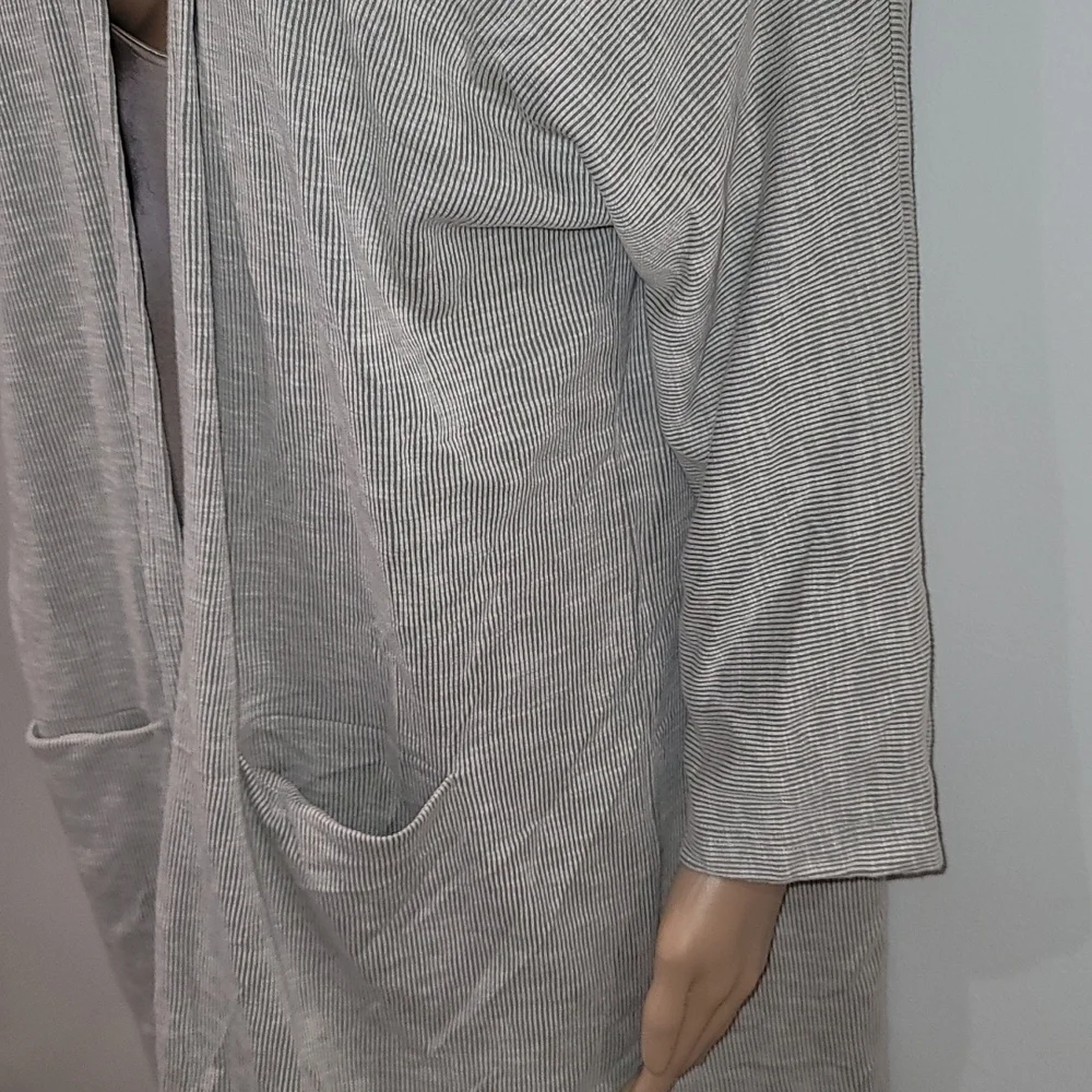 DONNI Anthropologie Ribbed Oatmeal Open Duster Cardigan One size fits all